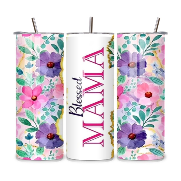 Blessed Mama Floral 20oz Stainless Steel Tumbler - Picture 1 of 1
